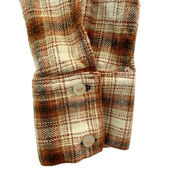 BDG Urban Outfitters Button Down Small Brown Fringe - Picture 5 of 14